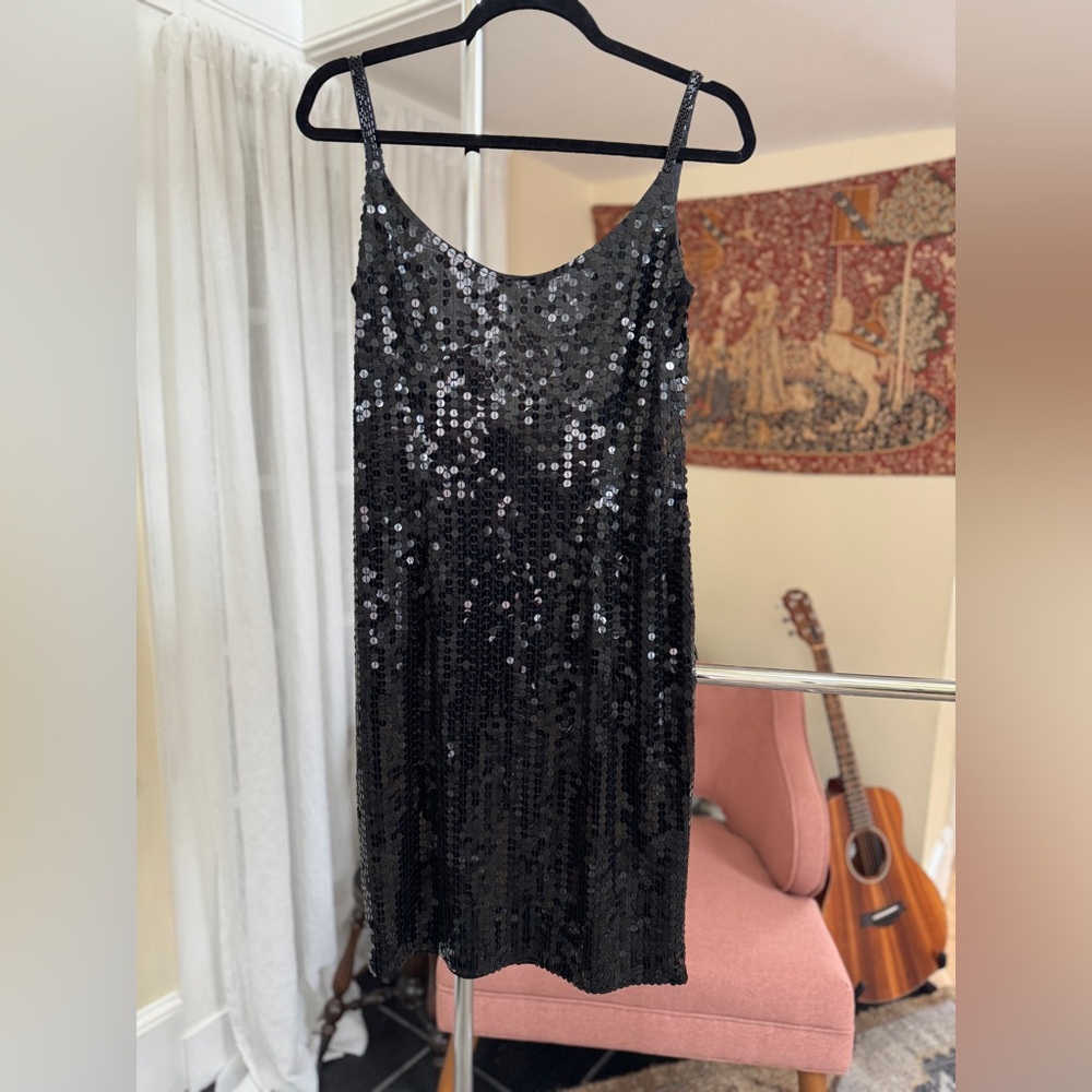 Vintage Black Sequin Dress